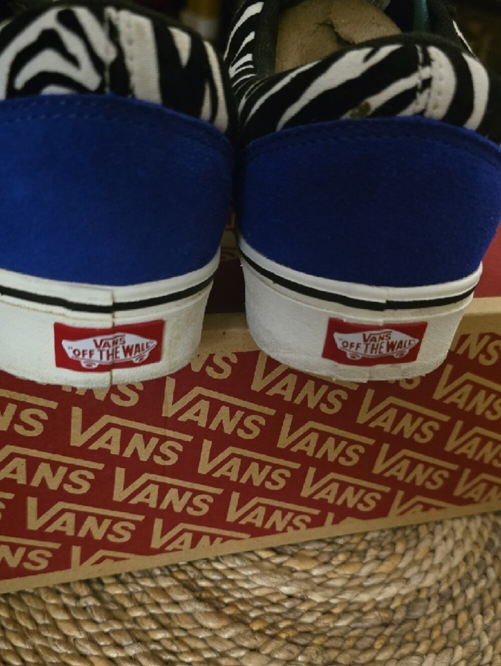 Vans Old Skool Zebra Print Sneakers - Blue/Black/Yellow - Picture 4 of 5